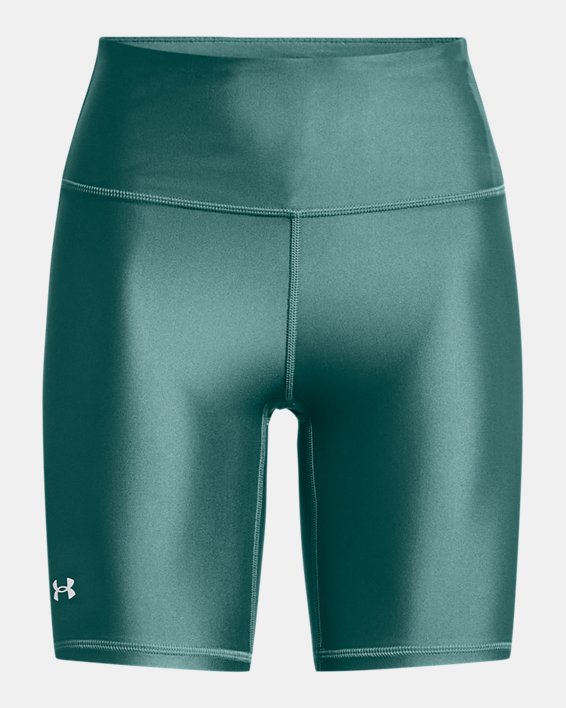 Women's HeatGear® Bike Shorts, Green, pdpMainDesktop image number 4